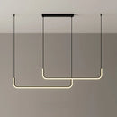 Axyaa Black LED Pendant Lights: Nordic Modern Chandelier for Dining Room, Kitchen, Bar