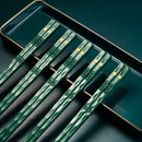 Axyaa Reusable Korean Chopsticks Set - Non Slip, Washable, Food Grade