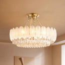 Axyaa Crystal Chandelier Stair Pendant Lamp Living Room Interior Lighting