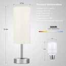 Axyaa Bedside Lamp with USB Charging Ports & Touch Control