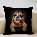 Axyaa Cute Dog Decorative Cushion Cover 45x45cm Linen Sofa Pillowcase Home Bedroom Decor