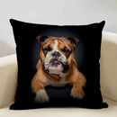 Axyaa Cute Dog Decorative Cushion Cover 45x45cm Linen Sofa Pillowcase Home Bedroom Decor