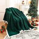 Axyaa Double Layer Taffeta Fleece Christmas Sofa Blanket French Style Bed Throw Blanket