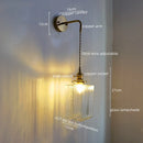 Axyaa Glass Copper LED Wall Lamp - Modern Nordic Design