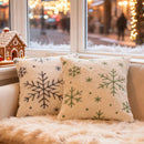 Axyaa Nordic Snowflake Jacquard Throw Pillowcase for Living Room Sofa Decor