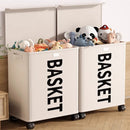 Axyaa Rolling Laundry Basket & Toy Storage Cart - Portable & Multifunctional