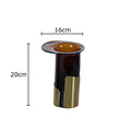 Axyaa Brown Glass Vase with Golden Frame for Modern Floral Arrangement