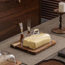 Axyaa Acacia Wood Butter Box Cheese Plate Set