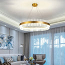 Axyaa Gold Crystal Chandelier LED Ceiling Light - Elegant Illumination for Your Home