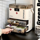 Axyaa Medicine Storage Box: Clear, Lockable Drawer - Large Capacity for First Aid & Medication