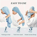 Axyaa Pink Large Hair Towel Wrap for Fast Drying Women's Hair