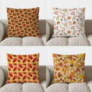 Axyaa Autumn Bow & Pumpkin Pattern Pillow Cover for Sofa Bedroom Car