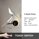 Axyaa LED Magpie Wall Lamp, Touch Switch, Rotatable, Modern Art Home Decor