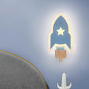 Axyaa Cartoon Rocket LED Wall Lamp Kids Room Decor Sconce