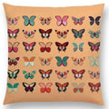 Axyaa Botanical Floral & Butterfly Cushion Cover - Home Decor Sofa Pillow Case