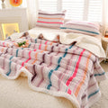 Axyaa Floral Coral Fleece Throw Blanket: Cozy & Stylish Winter Bed Sofa Blanket