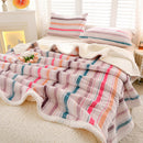 Axyaa Floral Coral Fleece Throw Blanket: Cozy & Stylish Winter Bed Sofa Blanket