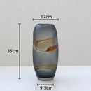 Axyaa Frosted Glass Vase Creative Hydroponics Plant Pot Room Decor