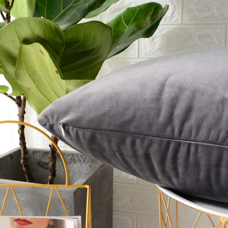 Velvet Cushion Covers 45x45cm: Axyaa Home Decor Pillowcases for Sofa Cushions
