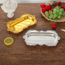 Axyaa Delicate Gold Metal Jewelry Tray European Retro Dessert Plate