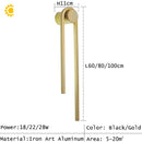 Axyaa Industrial Black Gold Wall Light for Home Decor & Lighting