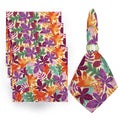 Axyaa Fall Harvest Pumpkin Napkins Square Tablecloth - Set of 4