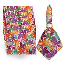 Axyaa Fall Harvest Pumpkin Napkins Square Tablecloth - Set of 4