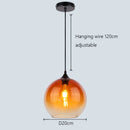 Axyaa Nordic Glass Bubble Pendant Light - Retro Industrial E27 Lamp for Home, Kitchen, Cafe