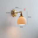 Axyaa Ceramic LED Wall Lights Copper Base Japan Modern Wandlamp Sconce Murale