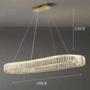 Axyaa Crystal Chandelier Pendant Lamp for Living Room Dining Room Ceiling Light