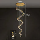 Axyaa Crystal Chandelier Stair Pendant Living Room Pendant Lights Interior Lighting