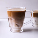 Axyaa Classic Latte Glass Mug, American Layered Iced Coffee Cup, Nordic Crystal Teacup Water