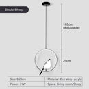 Axyaa Nordic Magpie LED Pendant Lamps Silver Gold Bird Hanging Light