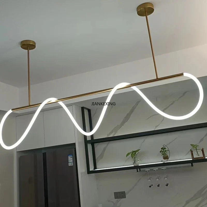 Modern LED Ceiling Chandelier by Axyaa - Stylish Suspension Pendant Light for Dining Room