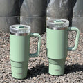 Axyaa Stainless Steel Tumbler Cup with Straw Handle, Insulated Coffee Mug, 40oz Thermos Bottle