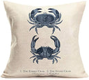 Axyaa Marine Life Blue Pillow Case Set - Home Decor Ocean Sailing Theme