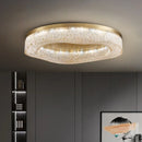 Axyaa Golden Gloss Chandelier: Luxurious Round Copper Chandelier for Home Decor