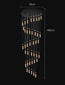 Axyaa LED Pendant Light Chandeliers for Modern Living & Dining Room Lighting