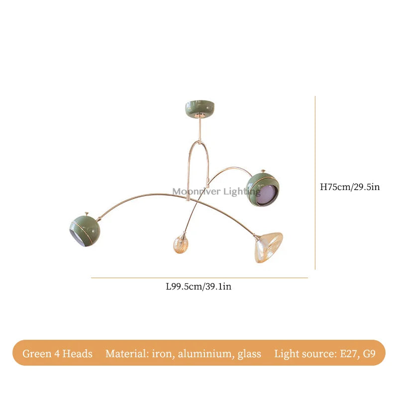 Axyaa Retro Glass Pendant Lights for Living Room, Bedroom, and Kitchen