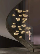 Axyaa Modern LED Drop Chandelier for Home Decor and Lighting
