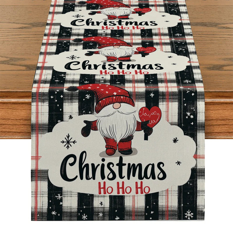 Axyaa Christmas Dwarf Love Table Runner Wedding Dining Decor.