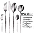 Axyaa Stainless Steel Cutlery Set - Hammer Handle Fork Spoon Dinner Utensils