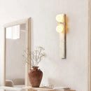 Nordic Brass Marble Glass Sconce for Bedroom by Axyaa