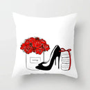 Axyaa Red Cartoon Cushion Cover 45x45cm - Modern Leisure Home Decor Pillow
