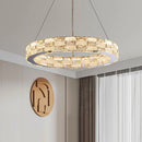 Axyaa Crystal Chandelier, Luxury Pendant Light for Living and Dining Room