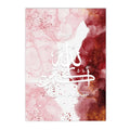 Axyaa Ayatul Kursi Pink Gold Marble Wall Art Print for Home Decor