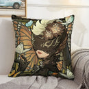 Axyaa Anime Bed Pillow Case 45x45 Decorative Cushion Cover Home Sofa Decor