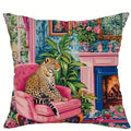 Axyaa Leopard Flower Flamingo Pillowcase Set