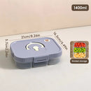 Axyaa Clear Compartment Lunch Box for Kids - Portable Sealed Bento Container