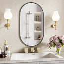 Axyaa Black Framed Bathroom Mirror - Modern Vanity Mirror for Washing Room